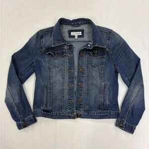 🌻Ann Taylor LOFT Denim Jacket Women’s Medium Petite Blue Wash Jean Coat